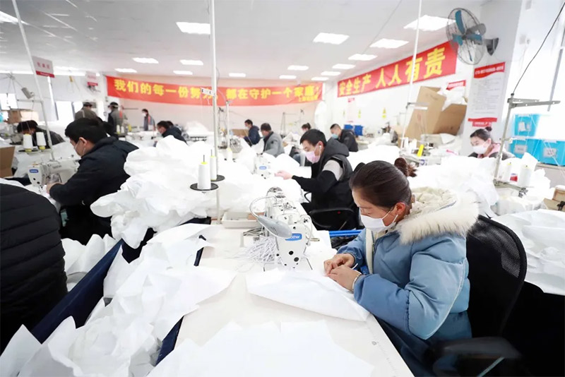 感謝你們為防疫物質生產（chǎn）做出（chū）的貢獻,為你們點讚!