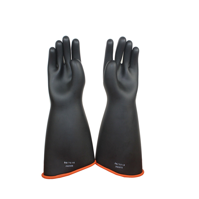 4級絕緣手套斜邊黑（hēi）橘款